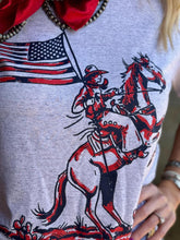 Load image into Gallery viewer, Patriotic Cowboy Tee
