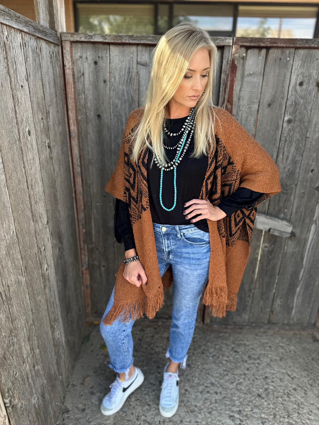 Fringe Aztec Kimono
