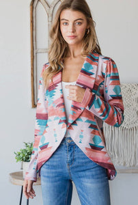 Aztec Print Blazer