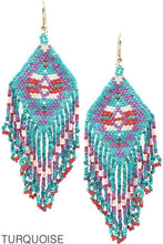 Load image into Gallery viewer, Beaded Earrings - Navajo Aztec
