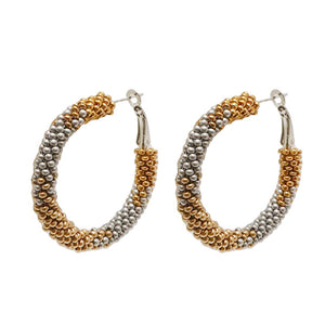 Bead Hoop Earrings