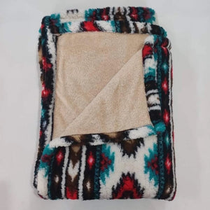 Aztec Sherpa Plush Blanket