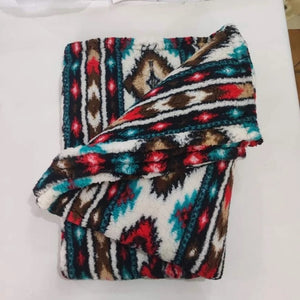 Aztec Sherpa Plush Blanket