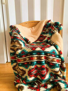 Aztec Sherpa Plush Blanket