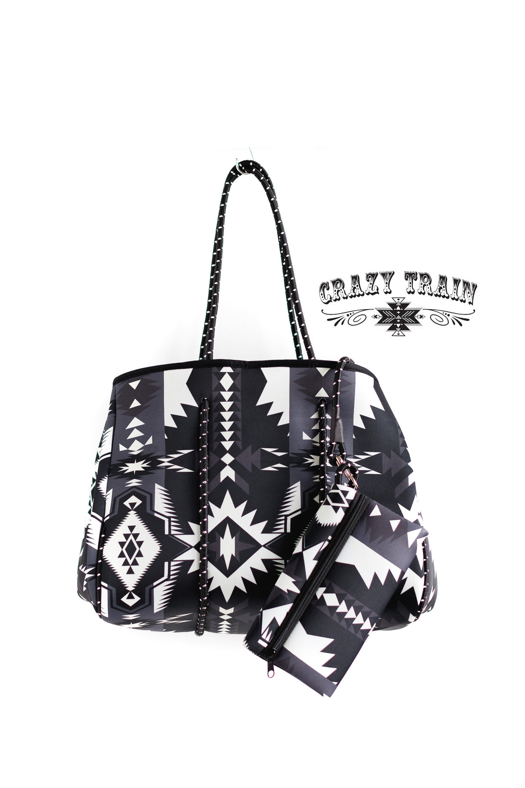 Tote - Black/White Aztec