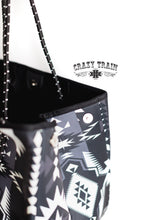 Load image into Gallery viewer, Tote - Black/White Aztec
