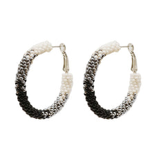 Load image into Gallery viewer, Bead Hoop Earrings
