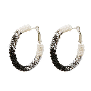 Bead Hoop Earrings