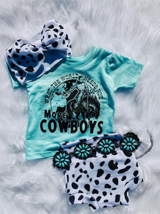 Kids - Cowprint Bummies with Bow