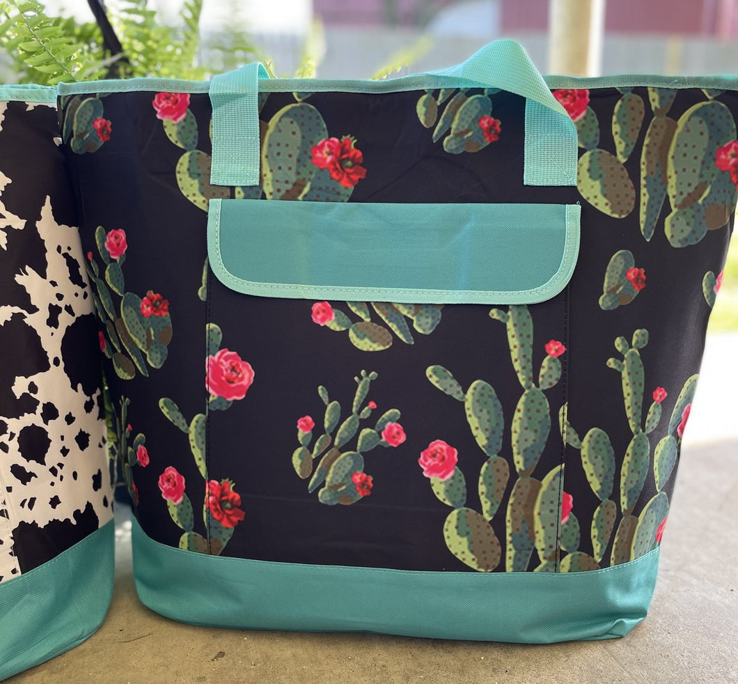 Insulated Cooler - Black Cactus