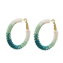 Load image into Gallery viewer, Bead Hoop Earrings
