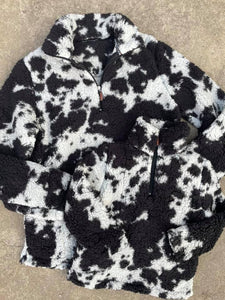 Kids - Cow Print Sherpa