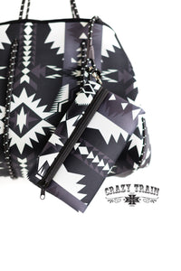 Tote - Black/White Aztec