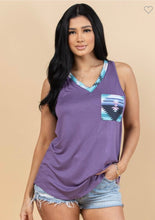 Load image into Gallery viewer, Aztec V Neck Tank Top
