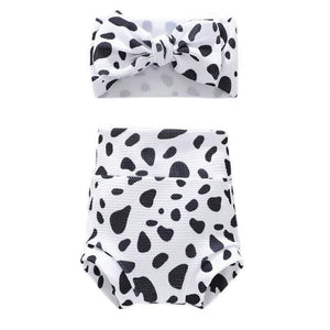 Kids - Cowprint Bummies with Bow