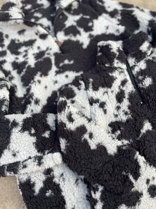 Kids - Cow Print Sherpa