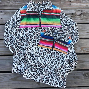 Kids - Leopard Serape Pullover