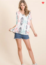 Load image into Gallery viewer, Aztec Dolman Sleeve V Neck Top
